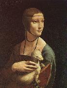  Leonardo  Da Vinci Portrait of Cecilia Gallarani china oil painting artist